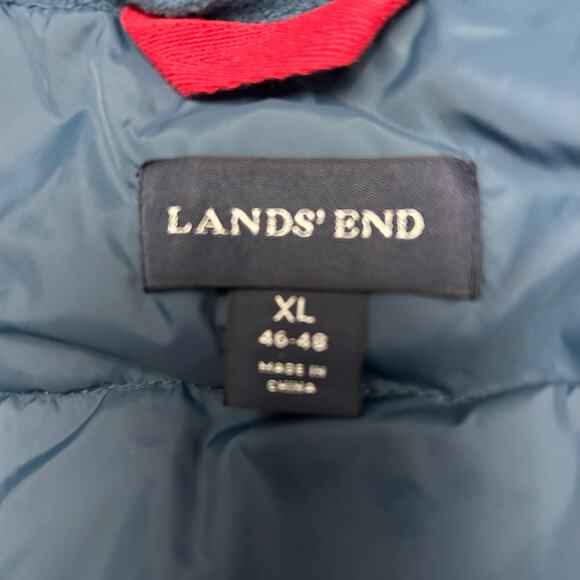 Gorpcore Lands’ End men’s puffer jacket in navy blue, size XL (46–48) - Picture 4 of 4